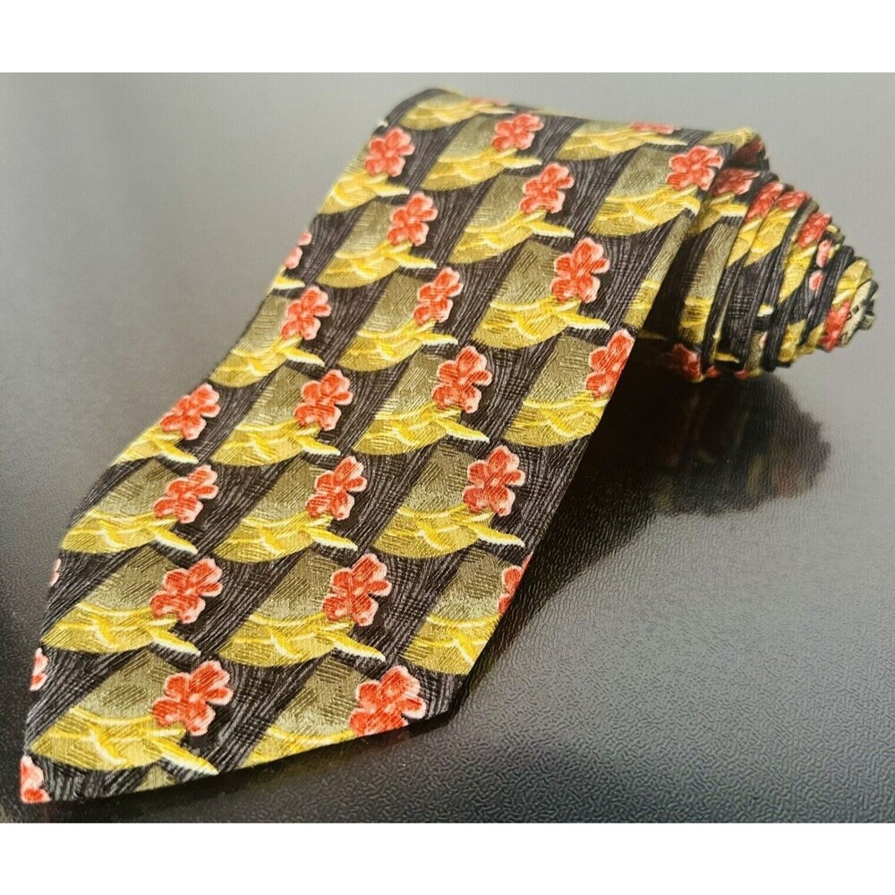 Ermenegildo Zegna Men's 100% Silk Designer Luxury Multicolor Necktie 61"x3.75"